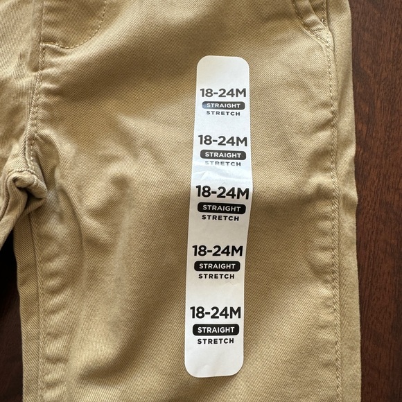 Children’s place khaki pants size 18-24m nwt smoke free pet free home - Picture 2 of 5